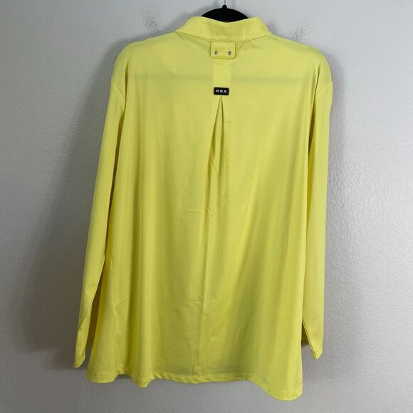 Jamie Sadock Womens Plus XXL Yellow Black 1/4 Zip Long Sleeve Golf Shirt Top - Picture 10 of 11